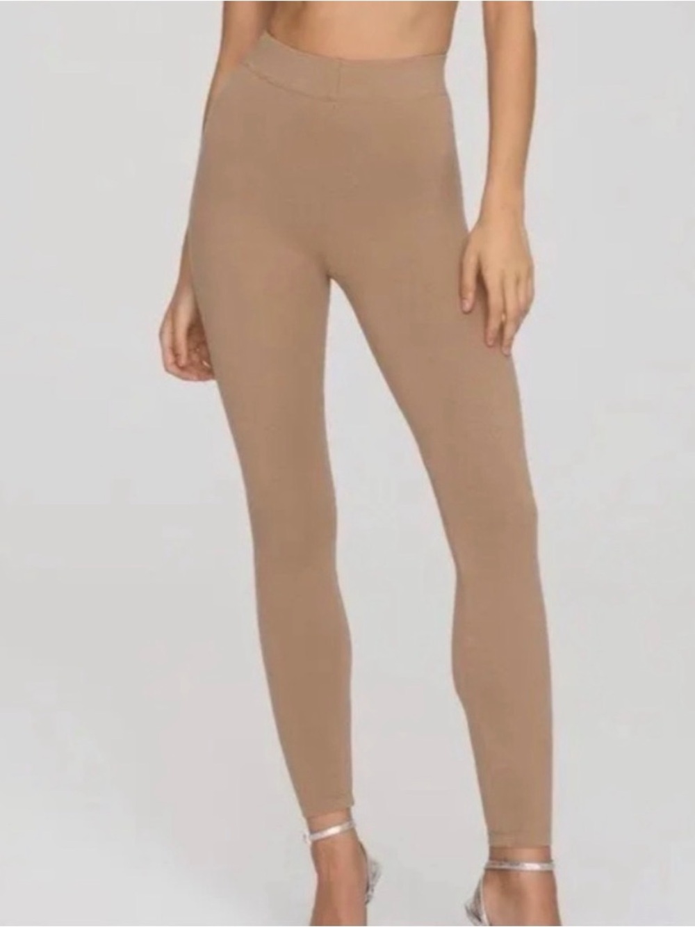 Good American High-Waist Leggings in Taupe Brown